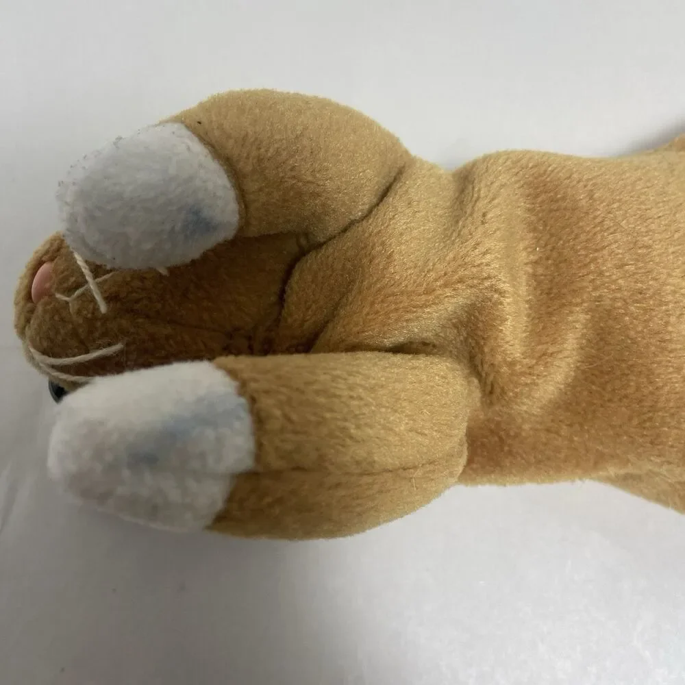 Ty Beanie Nip Orange Ginger Cat White Paws and Ears 9 in No paper tag